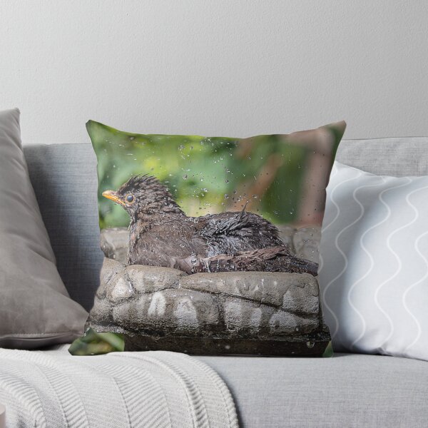 Item preview, Blackbird bathing designed and sold by Wendy Williams.