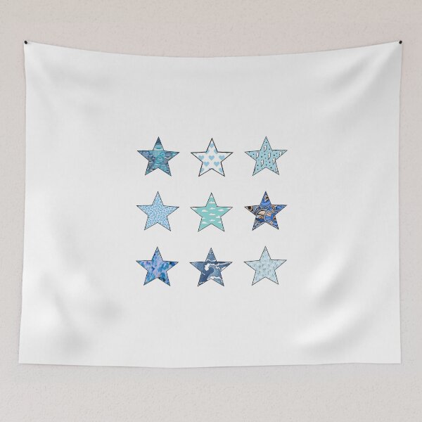 Item preview, VSCO Blue Patterns Cloud Lightning Bolt Wave Cheetah Print Eye Heart Stars designed and sold by chl033.