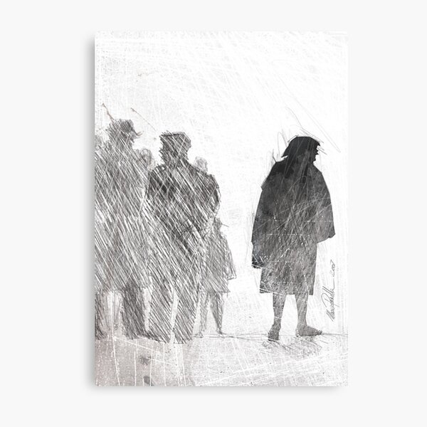 Street market Metal Print