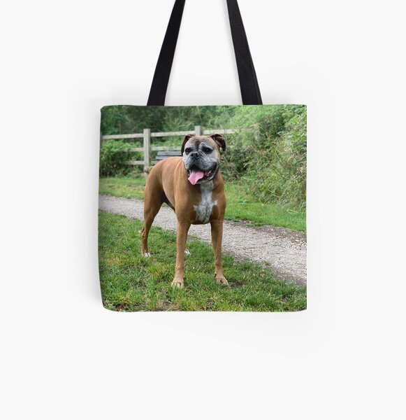 Crazy spaniel lady tote bag dog pet animal puppy love heart funny Spaniel 1826