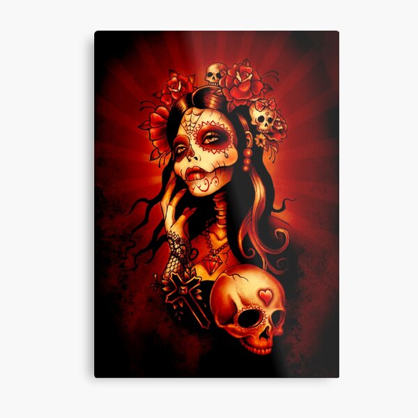 Aperçu de l'œuvre Art du Jour des Morts, Image du Jour des Morts, Dia De Los Muertos créée et vendue par Screaming Demons Art.