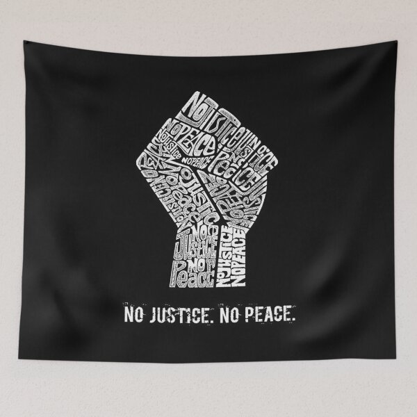 Item preview, No justice no peace strong power hand designed and sold by AngelJames.