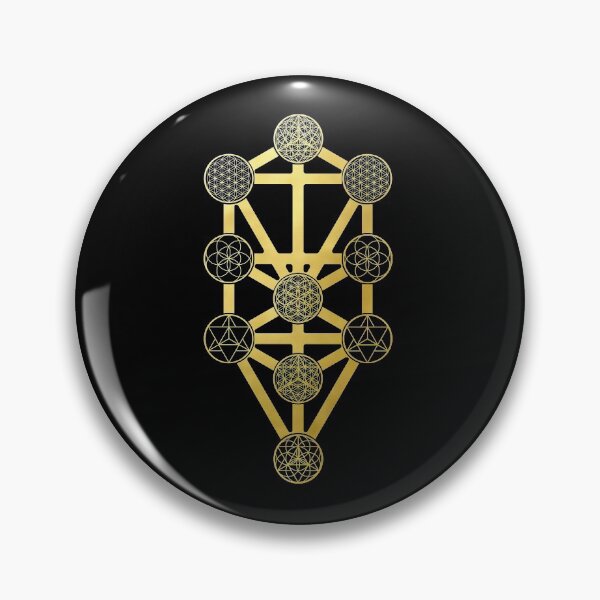 Item preview, The Tree of life kabbalah gold sacred geometry judaism protection symbol designed and sold by Michallandsberg.