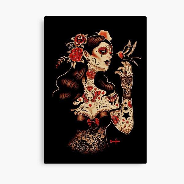 Day of the Dead Art, Day of the Dead Picture ,Dia De Los Muertos Canvas Print