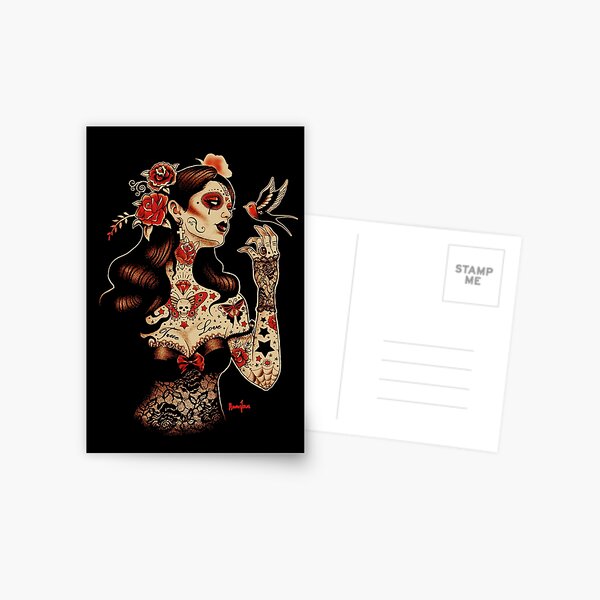 Day of the Dead Art, Day of the Dead Picture ,Dia De Los Muertos Postcard