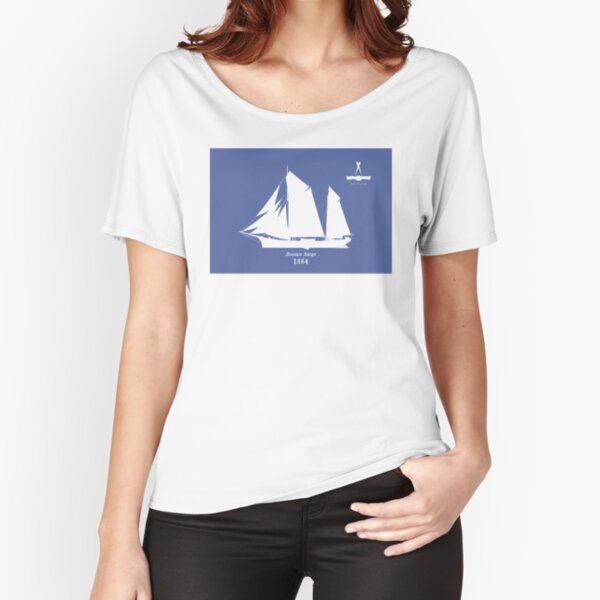 The Boomie Barge on blue 2 Relaxed Fit T-Shirt