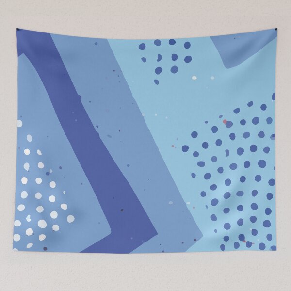 Item preview, Abstract Modern Contemporary Monochromatic Background in Blue Color GC-118-4 designed and sold by GraphicCharms.