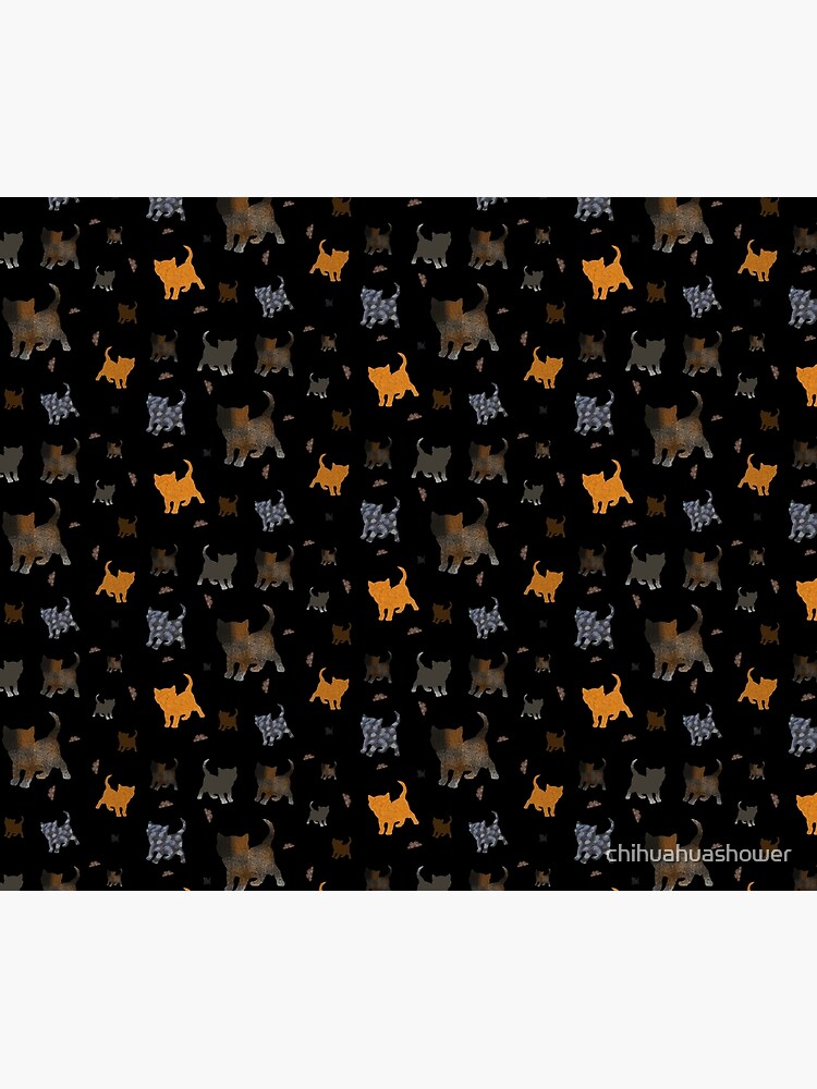 Cats on black by chihuahuashower