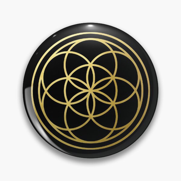 Item preview, The Seed of life gold sacred geometry mandala esoteric symbol flower of life designed and sold by Michallandsberg.
