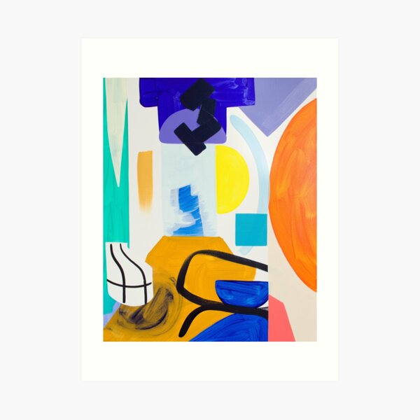 Abstract Colour Pop Art Print Art Print