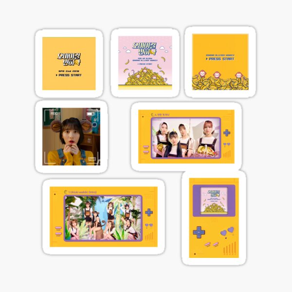 "Banana allergy monkey sticker set " Sticker for Sale by rinrin03