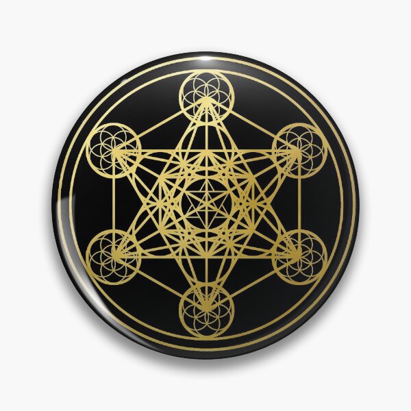 Item preview, Metatrons Cube gold sacred geometry mandala esoteric symbol Kabbalah designed and sold by Michallandsberg.