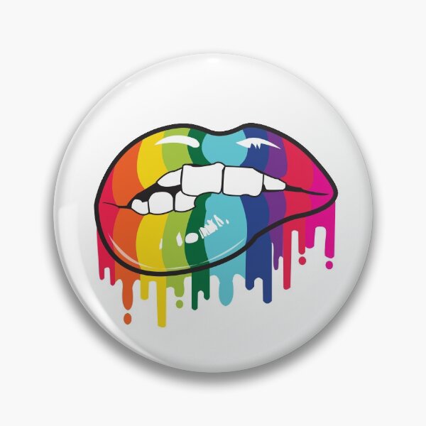 Artikelvorschau, Rainbow Dripping Lip Bite entworfen und verkauft von Designs111.