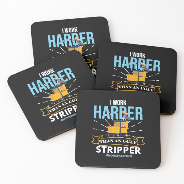 Housekeeping Humor Cleaning, housekeeping supervisor Gift Coasters (Set of 4)