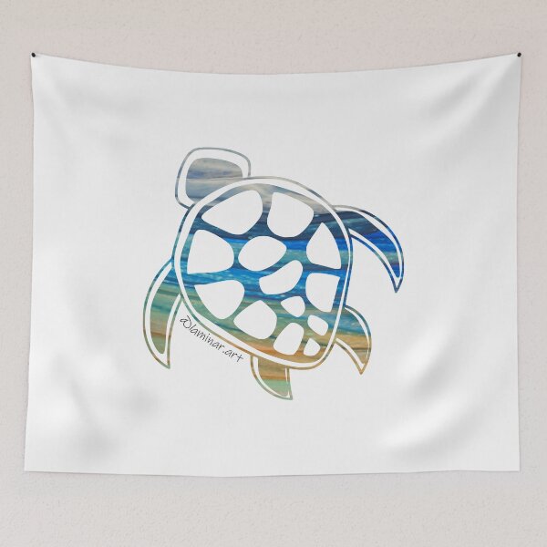 Item preview, Blue Waves Sea Turtle designed and sold by Laminar-Art.