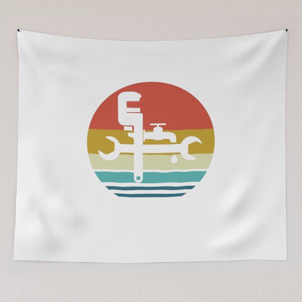 Item preview, Plumber - Vintage Retro Plumbery Tools - Plumber Gift designed and sold by HappyTees Lab.