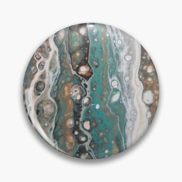 Item preview, Fluid art - Teal, orange, black and white flip cup designed and sold by themuseinspired.