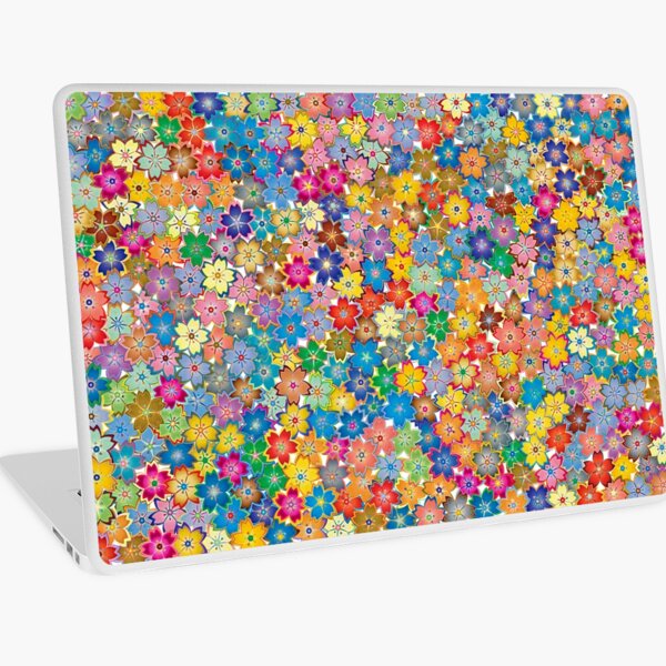 Colorful Flowers Pattern Laptop Skin
