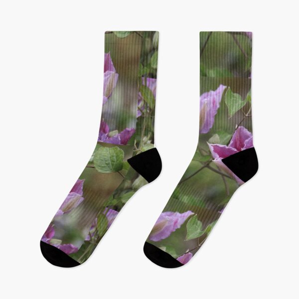 Item preview, Purple and pink double clematis climbing flower	 designed and sold by EstelleRossetti.