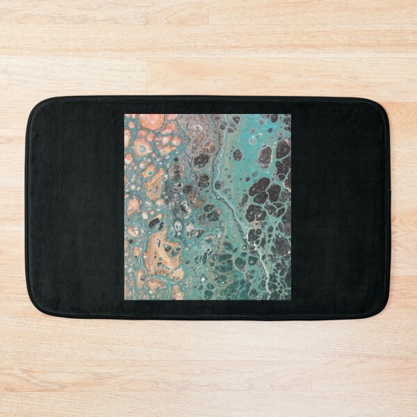 Item preview, Fluid art - teal, black, white, orange flip cup designed and sold by themuseinspired.