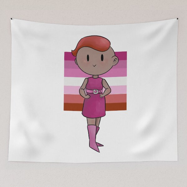 Item preview, Cute chibi lesbian pride design designed and sold by cu-b3.