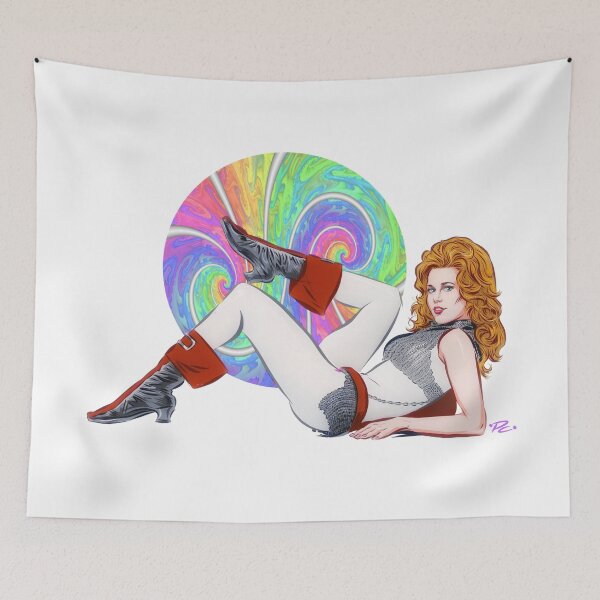 Item preview, Jane Fonda - An illustration by Paul Cemmick designed and sold by TIGERDAVER.