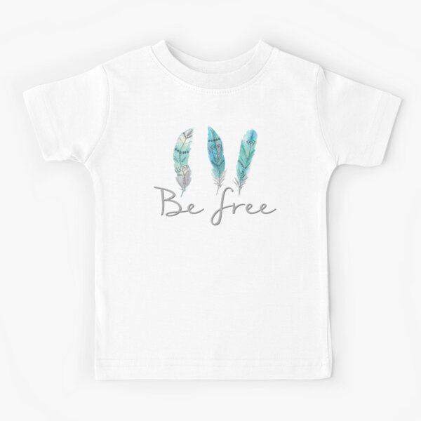 Be Free Watercolour Feathers Tatra Cottage Kids T-Shirt