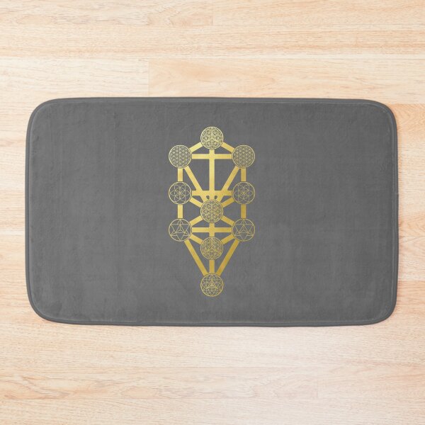 Item preview, The Tree Of Life kabbalah gold mandala sacred geometry spiritual protection symbol designed and sold by Michallandsberg.