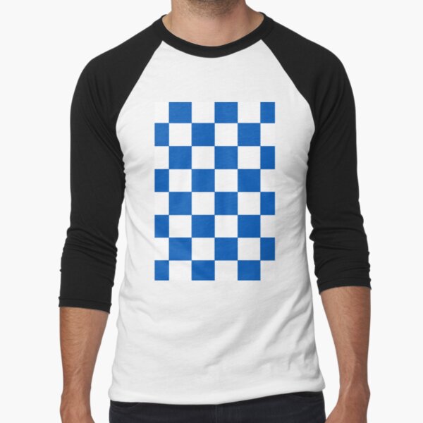 Brighton Blue and White Checkered Fan Flag Graphic T-Shirt for