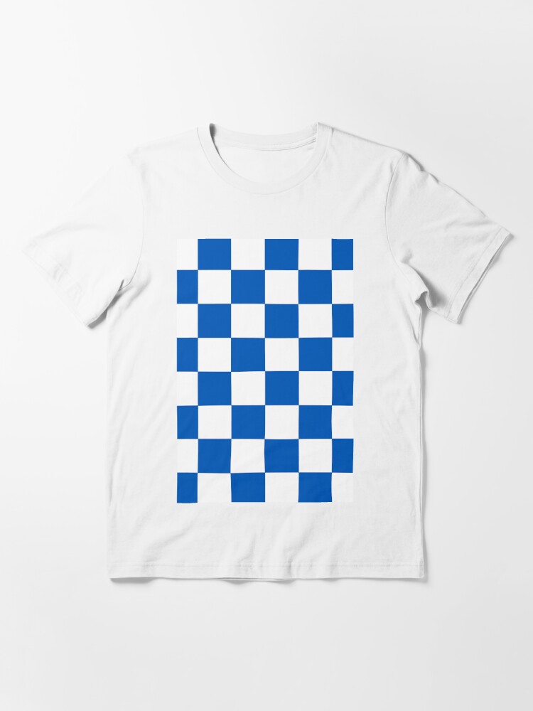 Brighton Blue and White Checkered Fan Flag Graphic T-Shirt for