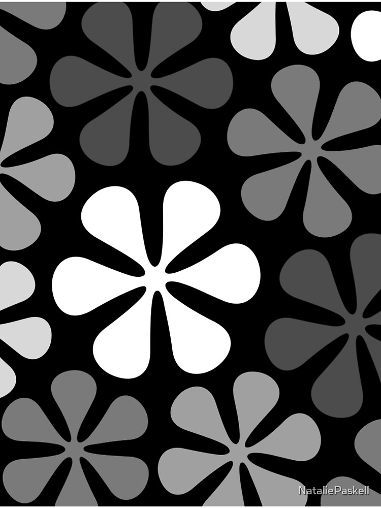 Abstract Flowers Monochrome by NataliePaskell