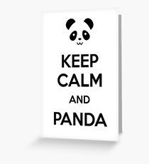 Keep Calm and Panda Grußkarte