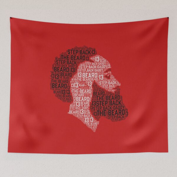 Item preview, James Harden the beard step back daddy number 13 word cloud typographic artwork designed and sold by COURT-VISION.