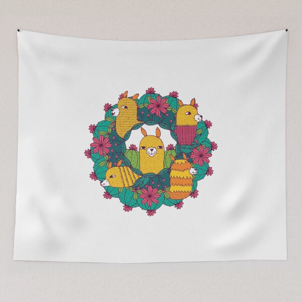 Item preview, Cute Llama Mandala  designed and sold by WhataCuteTee.