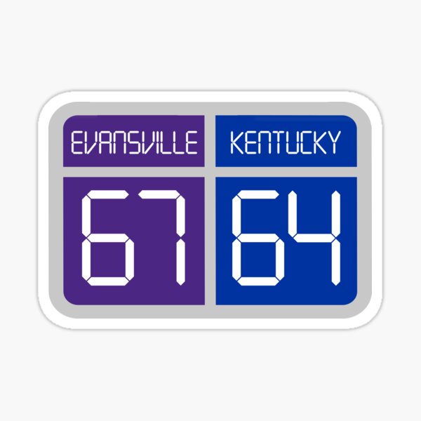 Item preview, University of Evansville vs Kentucky Scoreboard designed and sold by sydney-leigh.