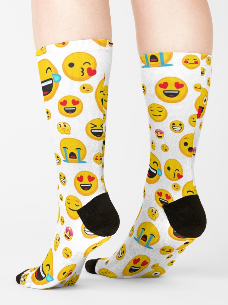 "emoji smiley random" Socks for Sale by grovepros Redbubble