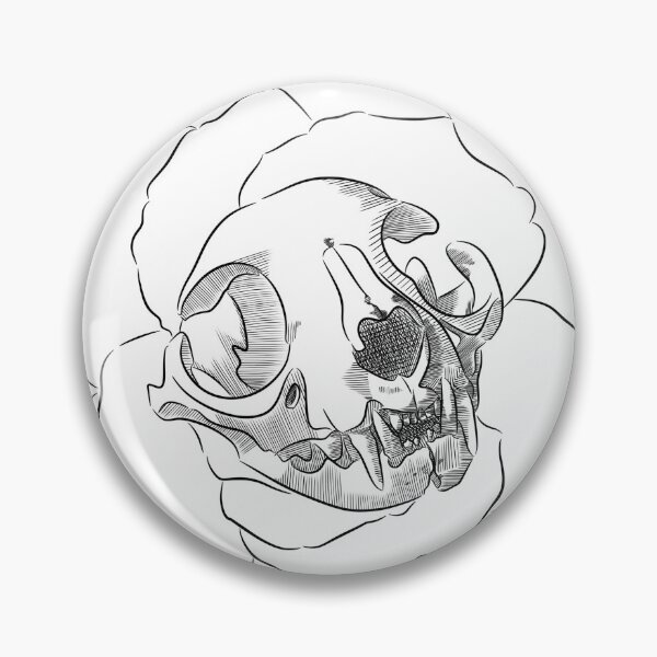 Item preview, skull cat - lines designed and sold by nathalialanne.