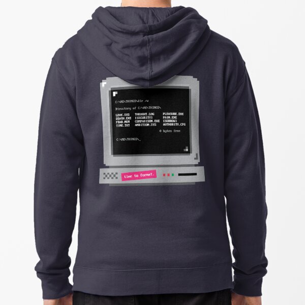 time to format Zipped Hoodie