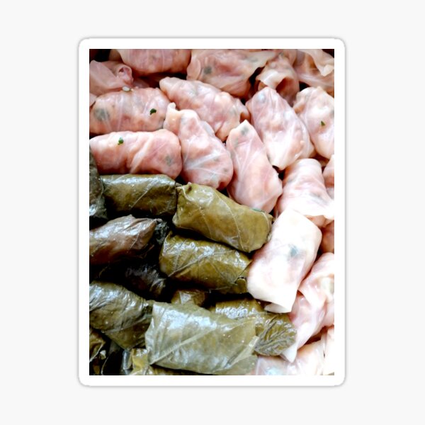 Romanian sarmale with vines and cabbage, traditional food, spring rolls Sticker