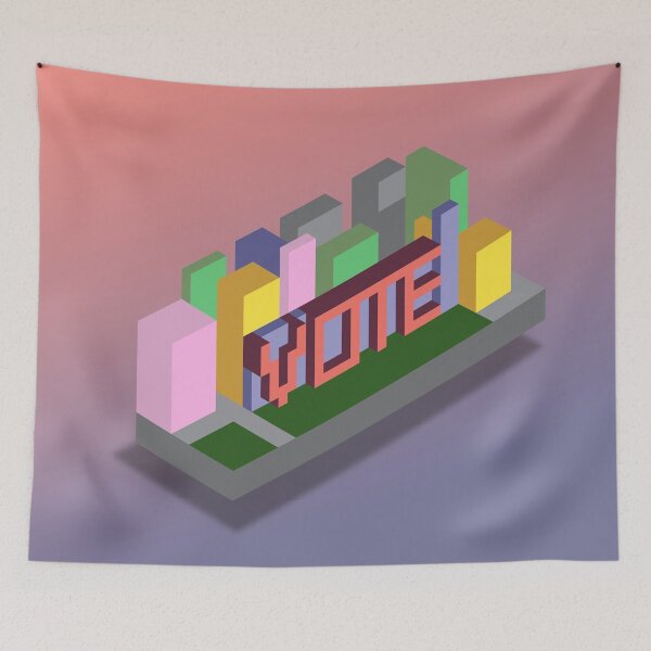 Item preview, Vote isometric city designed and sold by Velentine.