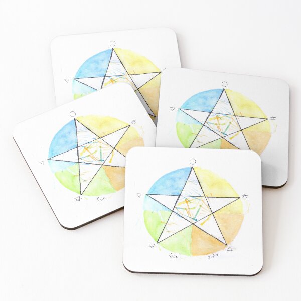 Item preview, Watercolour Pentacle  designed and sold by PixieMoons.