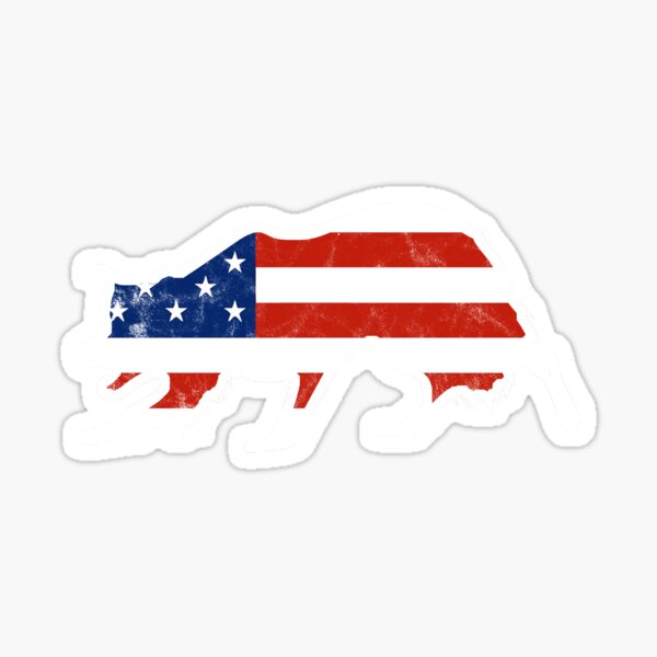 Border Collie Stars and Stripes Patriot Dog Sticker