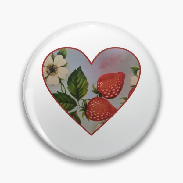 Item preview, Strawberry & Flower Heart designed and sold by spoopynat.