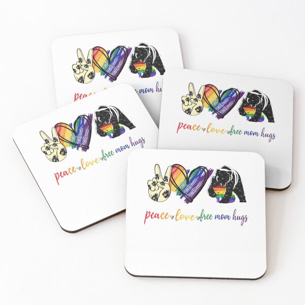 Item preview, Peace love free mom hugs LGBT bear mom designed and sold by AngelJames.