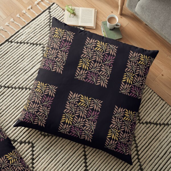 Leaf Squares Floor Pillow