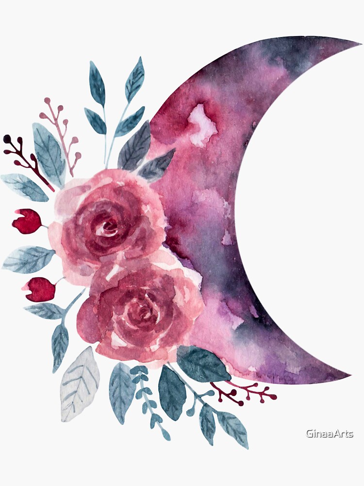 Moon Watercolor Sticker by the Framehouse for iOS & Android, GIPHY