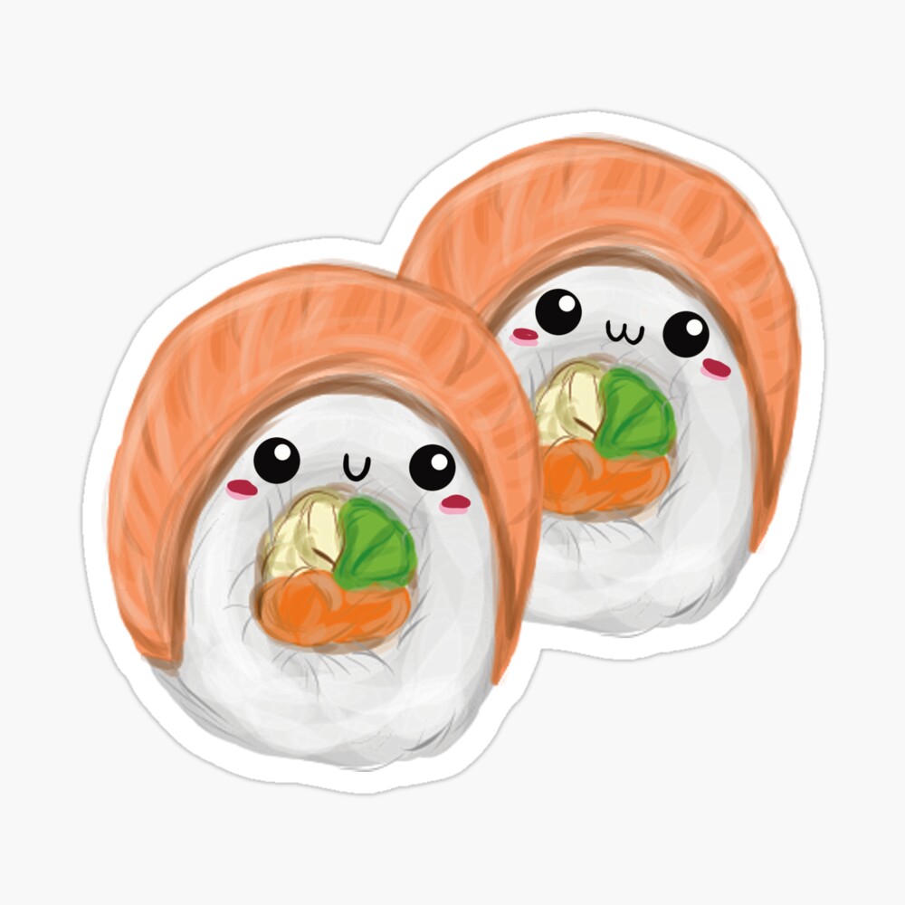 Roll Sushi Kawaii With Fish And Vegetable Filling Baby One Piece By Kyrartlove Redbubble