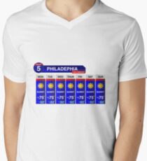 Philadelphia Weather Report Men's V-Neck T-Shirt