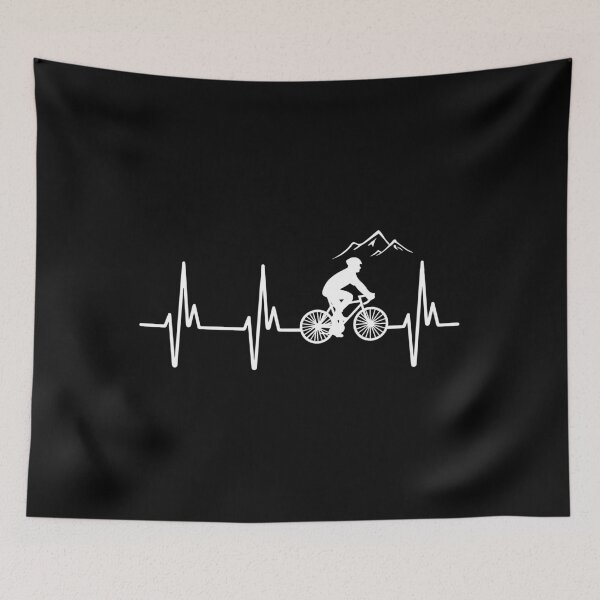 Item preview, Mountain Bike Heartbeat - Biking Lifeline T-Shirt designed and sold by biNutz.