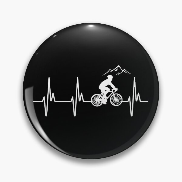 Item preview, Mountain Bike Heartbeat - Biking Lifeline T-Shirt designed and sold by biNutz.
